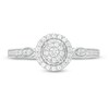 Thumbnail Image 3 of 1/4 CT. T.W. Composite Diamond Frame Promise Ring in 10K White Gold