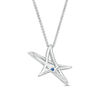 Thumbnail Image 1 of Vera Wang Love Collection 1/8 CT. T.W. Diamond Abstract Star Pendant in Sterling Silver - 19"