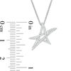 Thumbnail Image 4 of Vera Wang Love Collection 1/8 CT. T.W. Diamond Abstract Star Pendant in Sterling Silver - 19"