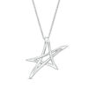 Thumbnail Image 1 of Vera Wang Love Collection Bold Abstract Star Pendant in Sterling Silver - 19"