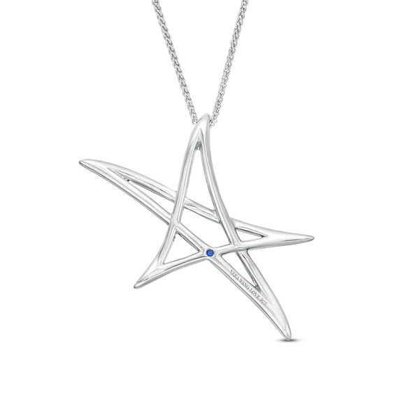 Vera Wang Love Collection Bold Abstract Star Pendant in Sterling Silver - 19"