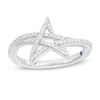 Thumbnail Image 1 of Vera Wang Love Collection 1/5 CT .T.W. Diamond Abstract Star Ring in Sterling Silver
