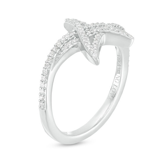 Vera Wang Love Collection 1/5 CT .T.w. Diamond Abstract Star Ring in Sterling Silver