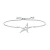 Thumbnail Image 1 of Vera Wang Love Collection 1/4 CT .T.W. Diamond Abstract Star Bolo Bracelet in Sterling Silver - 8.75"