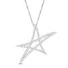 Thumbnail Image 1 of Vera Wang Love Collection 5/8 CT. T.W. Diamond Abstract Star Pendant in Sterling Silver - 19"