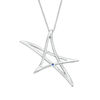 Thumbnail Image 2 of Vera Wang Love Collection 5/8 CT. T.W. Diamond Abstract Star Pendant in Sterling Silver - 19"