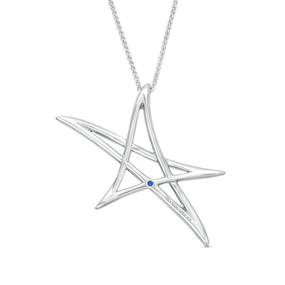Vera Wang Love Collection 5/8 CT. T.w. Diamond Abstract Star Pendant in Sterling Silver - 19"