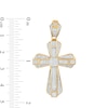 Thumbnail Image 2 of 5/8 CT. T.W. Diamond Gothic-Style Cross Charm in 10K Gold