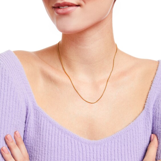 1.5mm Diamond-Cut Round Box Chain Necklace in 10K Gold - 18"