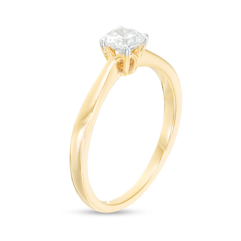 3/8 CT. Diamond Solitaire Engagement Ring in 14K Gold (I/I2) Zales