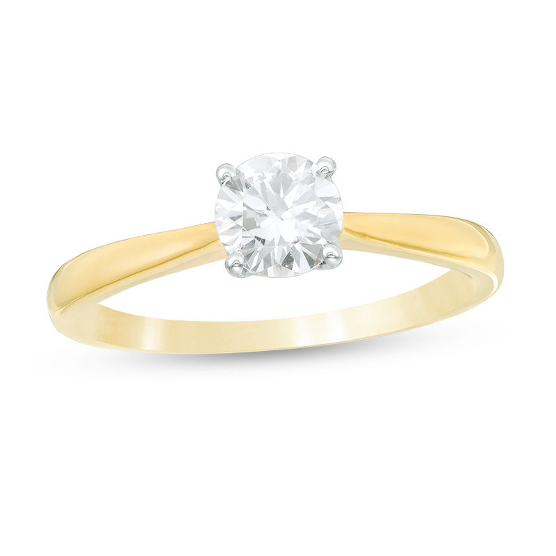 5/8 CT. Diamond Solitaire Engagement Ring in 14K Gold (I/I2)