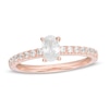 Thumbnail Image 1 of 3/4 CT. T.W. Certified Oval Diamond Engagement Ring in 14K Rose Gold (I/SI2)
