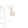 Thumbnail Image 3 of 7.5mm Princess-Cut Mother-of-Pearl Bezel-Set Drop Earrings in 10K Gold