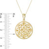 Thumbnail Image 3 of Diamond-Cut Filigree Flower Cut-Out Medallion Pendant in 10K Gold