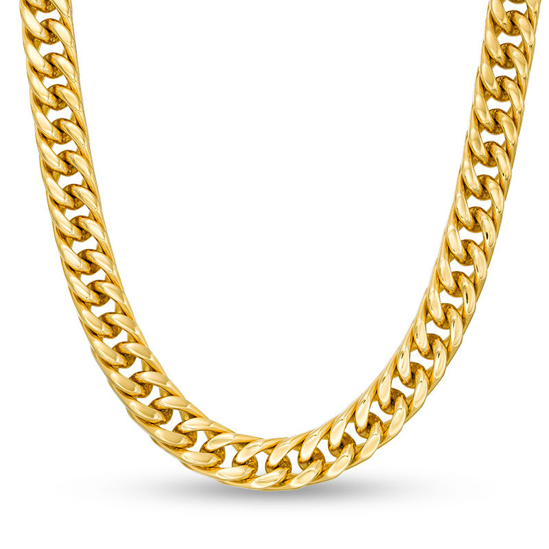 Men's 9.5mm Curb Chain Necklace in Stainless Steel with