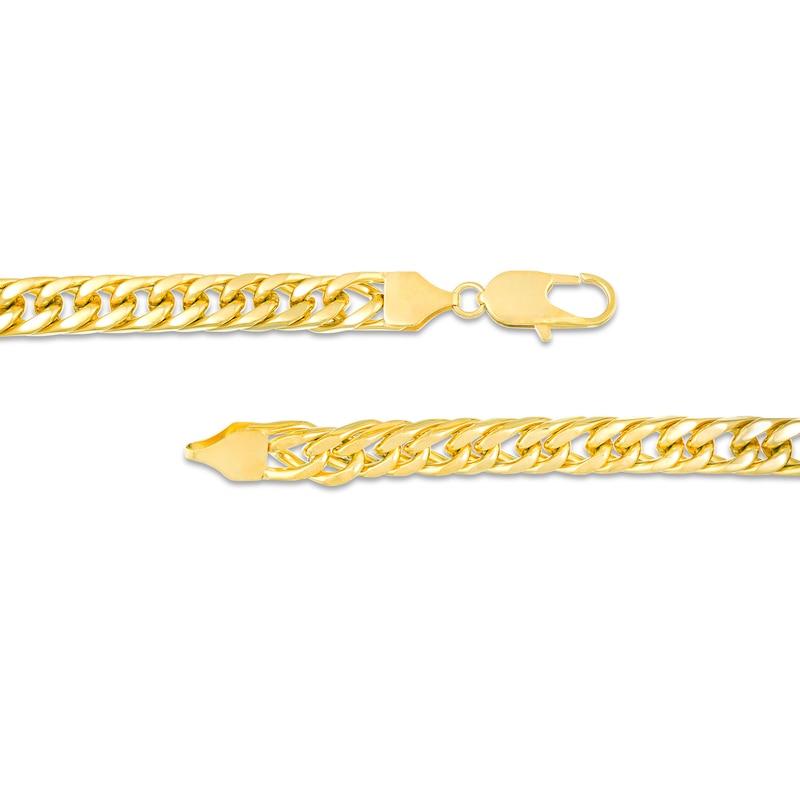 Main Image 3 of Men's 9.5mm Curb Chain Necklace in Stainless Steel with Yellow Ion-Plate - 24"