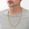 Thumbnail Image 2 of Men's 3.2mm Franco Snake Chain Necklace in Stainless Steel with Yellow Ion-Plate - 24"