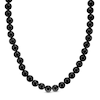 Thumbnail Image 0 of Men's 8.0mm Onyx Bead Strand Necklace with Sterling Silver Clasp