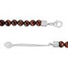 Thumbnail Image 3 of Men's 8.0mm Red Tiger's Eye Bead Strand Necklace with Sterling Silver Clasp