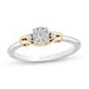 Thumbnail Image 1 of Enchanted Disney Cinderella 1/10 CT. T.W. Diamond Promise Ring in 10K Two-Tone Gold