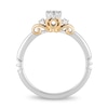 Thumbnail Image 4 of Enchanted Disney Cinderella 1/10 CT. T.W. Diamond Promise Ring in 10K Two-Tone Gold