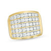 Thumbnail Image 1 of 2 CT. T.W. Diamond Rectangle-Top Five Row Ring in 10K Gold