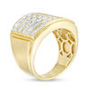 Thumbnail Image 2 of Men's 2 CT. T.W. Diamond Rectangle-Top Five Row Ring in 10K Gold