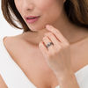 Thumbnail Image 2 of 1/2 CT. T.W. Marquise Diamond Frame Split Shank Bridal Set in 10K White Gold with Black Rhodium