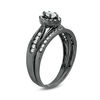 Thumbnail Image 3 of 1/2 CT. T.W. Marquise Diamond Frame Split Shank Bridal Set in 10K White Gold with Black Rhodium