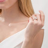 Thumbnail Image 2 of 1-1/2 CT. T.W. Diamond Cushion Frame Engagement Ring in 14K White Gold