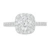 Thumbnail Image 4 of 1-1/2 CT. T.W. Diamond Cushion Frame Engagement Ring in 14K White Gold