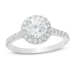 1-1/2 CT. T.W. Diamond Frame Engagement Ring in 14K White Gold