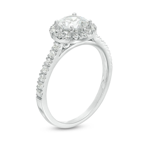 1-1/2 CT. T.w. Diamond Frame Engagement Ring in 14K White Gold