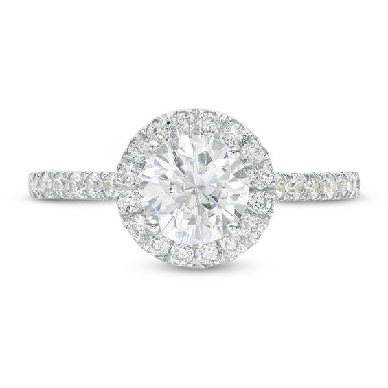 1-1/2 CT. T.w. Diamond Frame Engagement Ring in 14K White Gold