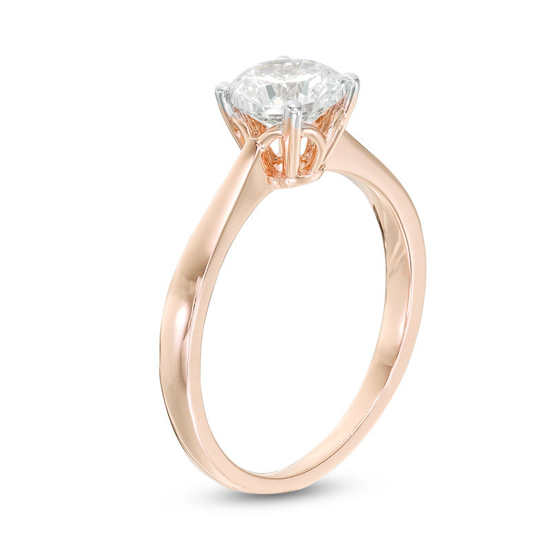 7/8 CT. Diamond Solitaire Engagement Ring in 14K Rose Gold (I/I2)