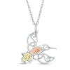 Thumbnail Image 1 of Black Hills Gold Hummingbird Pendant in Sterling Silver