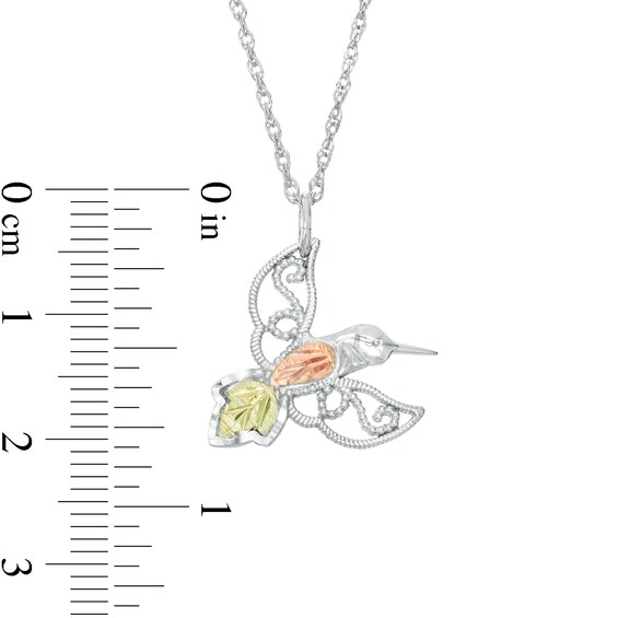 Black Hills Gold Hummingbird Pendant in Sterling Silver Black Hills Gold Hummingbird Pendant in Sterling Silver