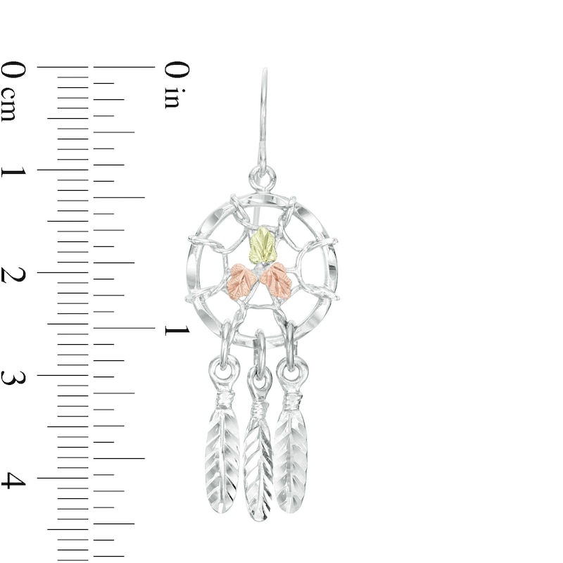 Main Image 3 of Black Hills Gold Dreamcatcher Drop Earrings in Sterling Silver