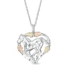 Thumbnail Image 1 of Black Hills Gold Prancing Horse Pendant in Sterling Silver