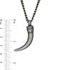 Thumbnail Image 3 of Men's Antique-Finish Horn Pendant in Stainless Steel with Gunmetal Ion-Plate - 24"