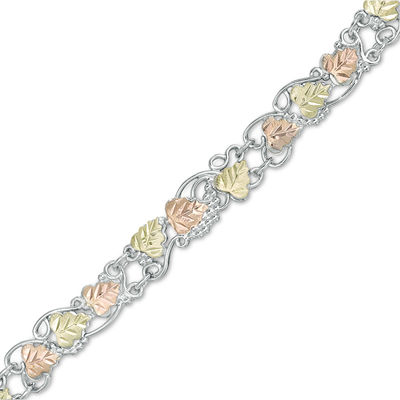 Black Hills Gold Vine Link Bracelet in Sterling Silver 7.75