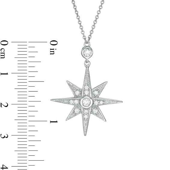 1/3 CT. T.w. Diamond North Star Pendant in Sterling Silver