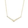 Thumbnail Image 1 of 1/4 CT. T.W. Diamond Chevron Necklace in Sterling Silver with 14K Gold Plate