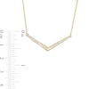 Thumbnail Image 3 of 1/4 CT. T.W. Diamond Chevron Necklace in Sterling Silver with 14K Gold Plate