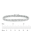 Thumbnail Image 4 of 1/2 CT. T.W. Diamond "XO" Link Bracelet in Sterling Silver - 8.0"