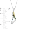 Thumbnail Image 3 of 1/5 CT. T.W. Enhanced Multi-Color and White Diamond Mermaid Pendant in Sterling Silver