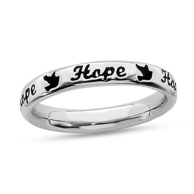 Sterling Silver Polished Enameled Scroll Ring by Stackable Expressions Best Quality Free Gift Box