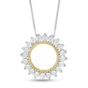 Thumbnail Image 1 of 1/20 CT. T.W. Diamond Sun Outline Pendant in Sterling Silver and 14K Gold Plate