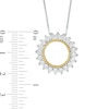 Thumbnail Image 3 of 1/20 CT. T.W. Diamond Sun Outline Pendant in Sterling Silver and 14K Gold Plate