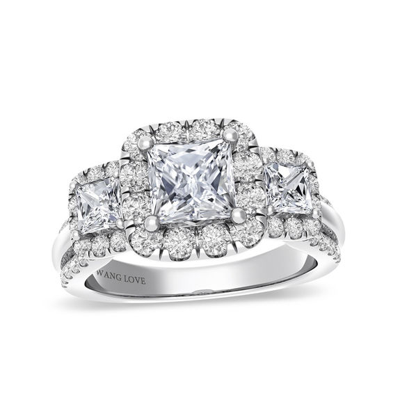 Vera Wang Love Collection 2 CT. T.w. Diamond Three Stone Engagement Ring
